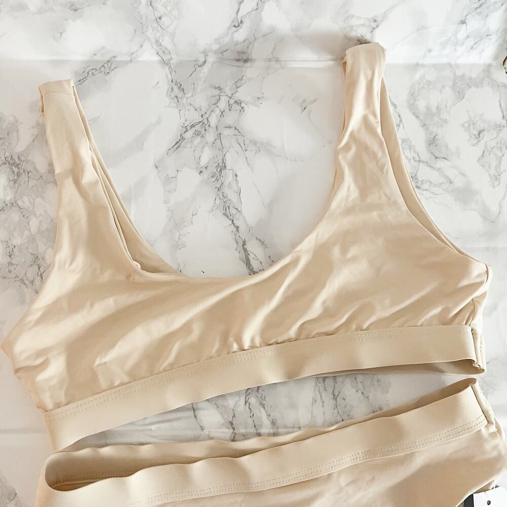 DIPPIN DAISY'S Scoop High Waisted Bikini Set Nude Small S - Picture 3 of 13